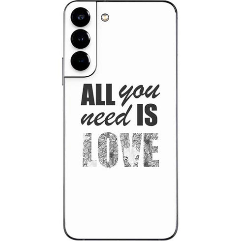 All You Need Is Love BW Galaxy S22 Plus Skin